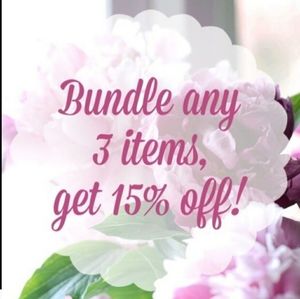 Bundle any 3 items and get 15% off!